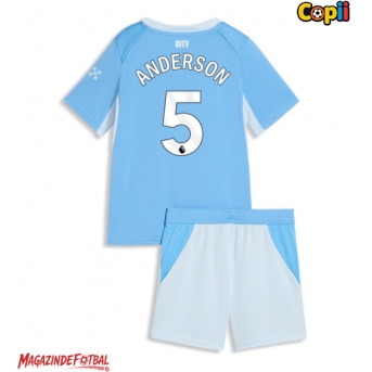 Manchester City Elliot Anderson #5 Echipament de Fotbal Replică 2026-27 Copii Acasa (+ Șorturi)
